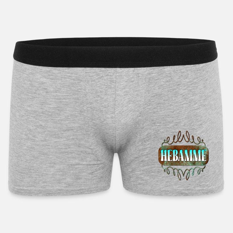 HEBAMMENBERUF GEBURTSHILFE - DANKE HEBAMME - Männer Boxer Shorts - Grau meliert