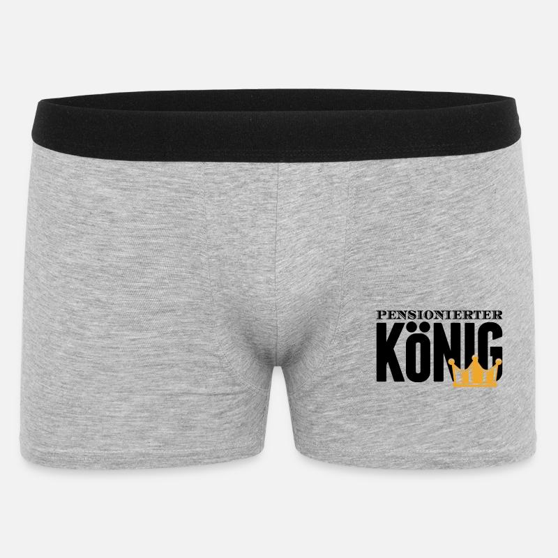 Ruhestand Statement Pensionär Auszeit Abschied - Männer Boxer Shorts - Grau meliert