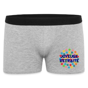 RETRAITE. BONNE RETRAITE. JOYEUSE RETRAITE - Boxer Homme - gris chiné - Devant