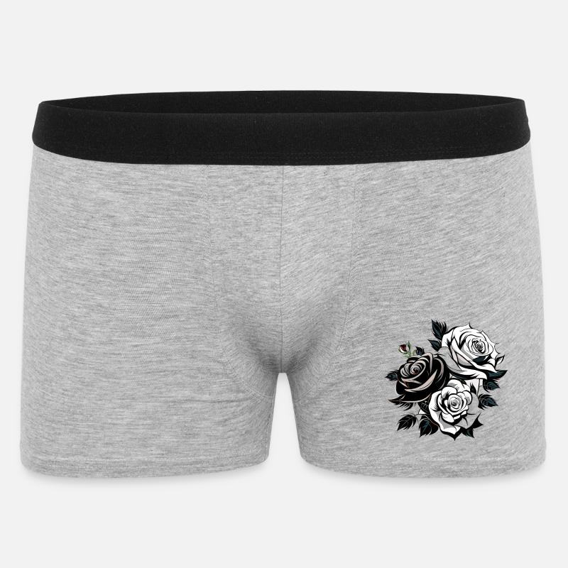 Rosenstrauss Minimalistic Style - Männer Boxer Shorts - Grau meliert