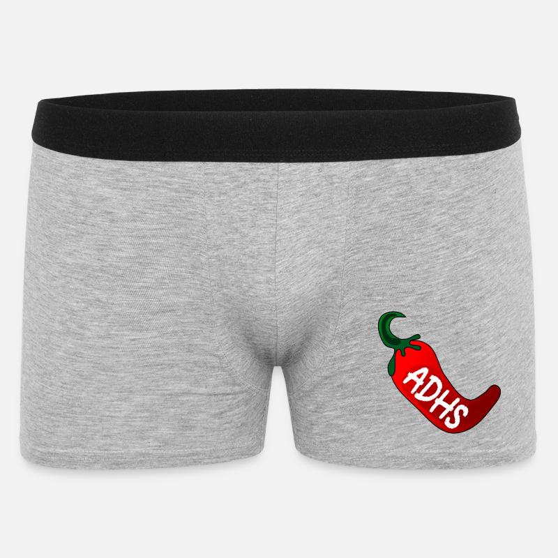 ADHS CHILISCHOTE - Männer Boxer Shorts - Grau meliert