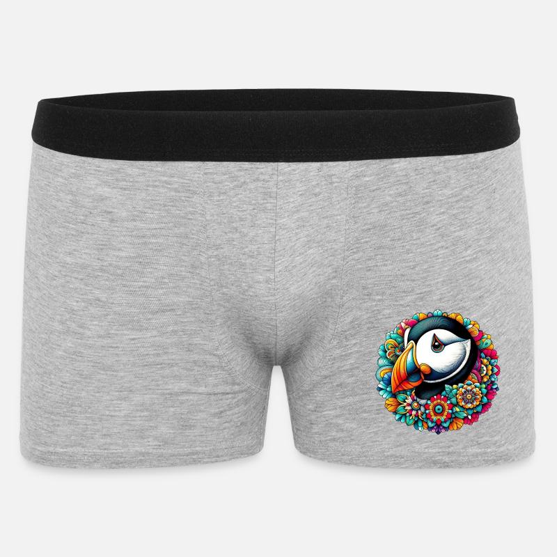 Papageitaucher - Männer Boxer Shorts - Grau meliert