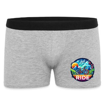 Just Ride - Road Bike, Gravel in Vivid Colors - Men's Boxer Shorts - heather grey - Front