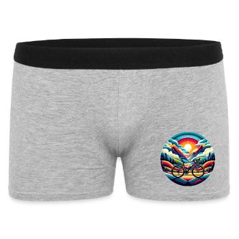 Vélo de route, paysage pittoresque de gravier - Boxer Homme - gris chiné - Devant