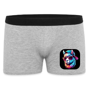 Alpaca Sunglasses Hat Fur Multicolored - Men's Boxer Shorts - heather grey - Front