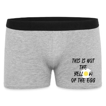 This is not the yellow of the egg - Männer Boxer Shorts - Grau meliert - Vorne