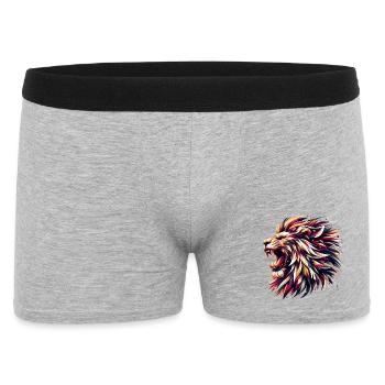 Lion Roars Geometric Gift - Men's Boxer Shorts - heather grey - Front