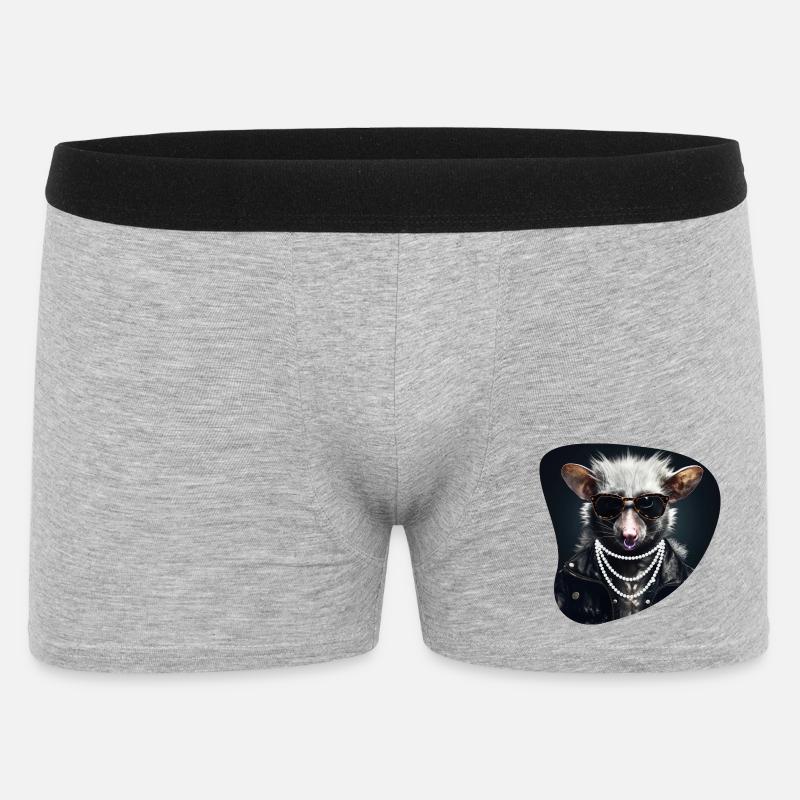 Hartgestein-Opossum - Männer Boxer Shorts - Grau meliert