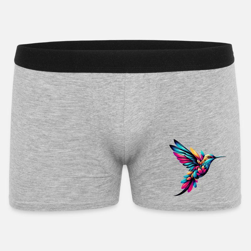 Kolibri - Männer Boxer Shorts - Grau meliert