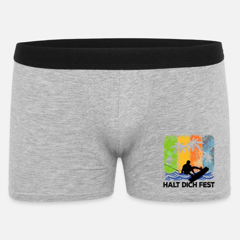 Wakeboard Kitesurfer Statement Surf Stunt Wave - Boxer Homme - gris chiné