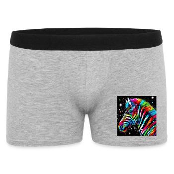 Zebra - Men's Boxer Shorts - heather grey - Front