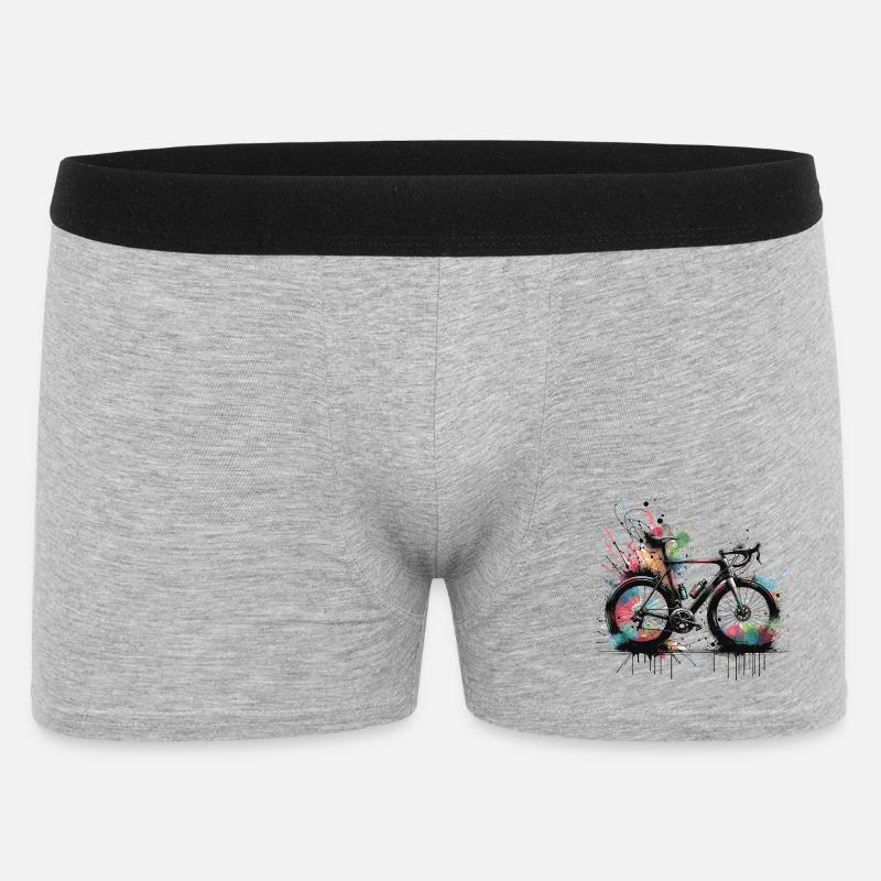 Fahrrad Sprayfarben Splash - Männer Boxer Shorts - Grau meliert