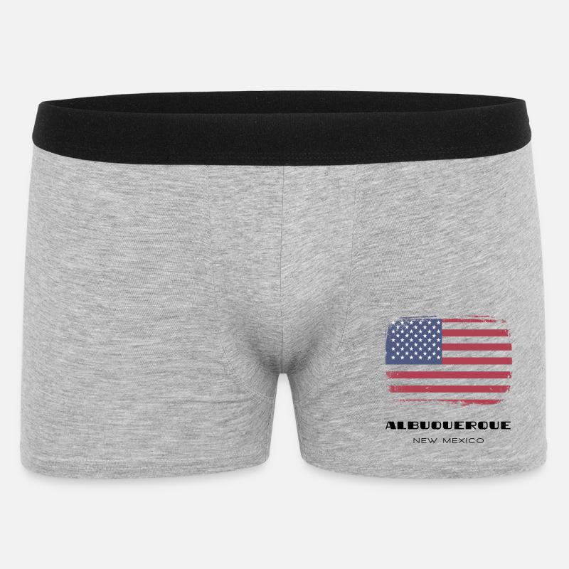 Albuquerque, New Mexico, USA - Männer Boxer Shorts - Grau meliert