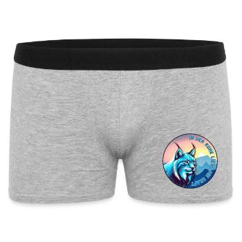Lynx at sunset – peace and strength - Men's Boxer Shorts - heather grey - Front