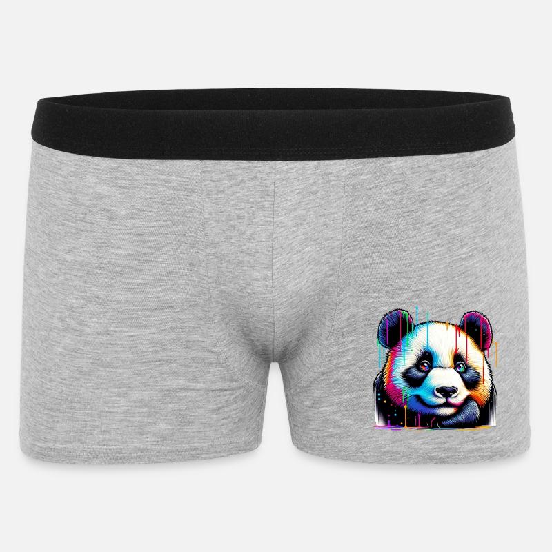 Panda - Men's Boxer Shorts - heather grey