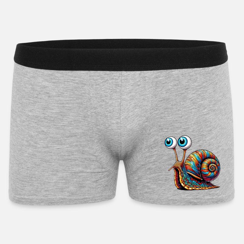 Snail - Men's Boxer Shorts - heather grey