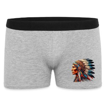 American Indian American Red Skin - Men's Boxer Shorts - heather grey - Front