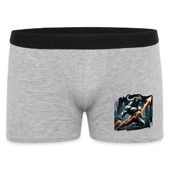 Finance Stocks Taurus Bull Wall Street Gift - Men's Boxer Shorts - heather grey - Front