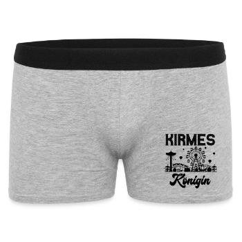 Kirmes Königin Jahrmarkt Rummel Volksfest - Männer Boxer Shorts - Grau meliert - Vorne
