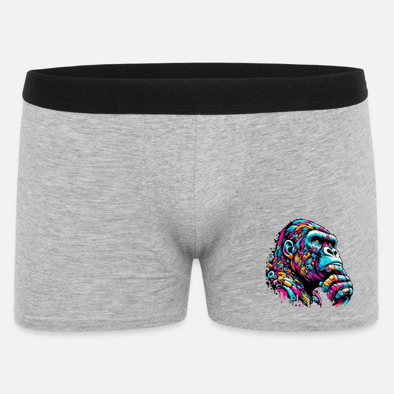 Gorilla - Männer Boxer Shorts - Grau meliert