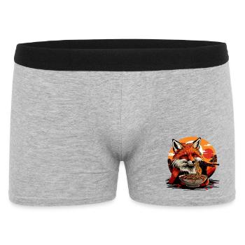 Fox Ramen Noodles Japan Vintage Retro Foxes - Men's Boxer Shorts - heather grey - Front