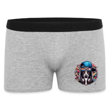 Greyhound Gangsta Dog Graffiti Gift - Men's Boxer Shorts - heather grey - Front
