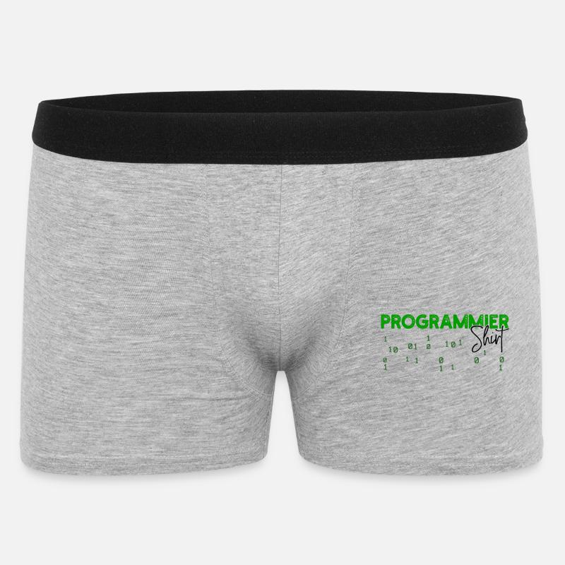 Programmierer Developer Code Statement Skripting - Männer Boxer Shorts - Grau meliert