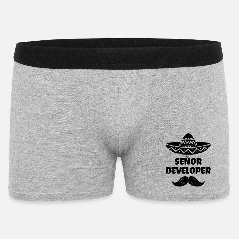 Developer Statement Scripting Dev Computergeek - Men's Boxer Shorts - heather grey