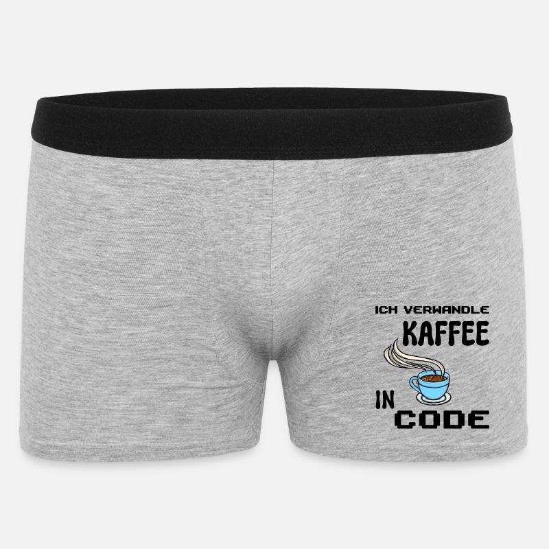 Coden Computerfreak Developer Statement Nerd - Männer Boxer Shorts - Grau meliert