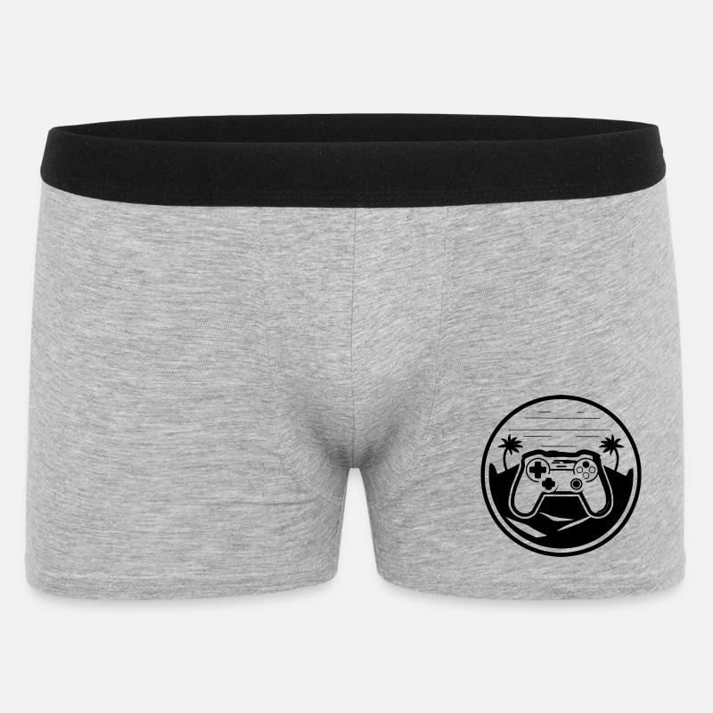 Graphismes de la manette de jeu - Boxer Homme - gris chiné