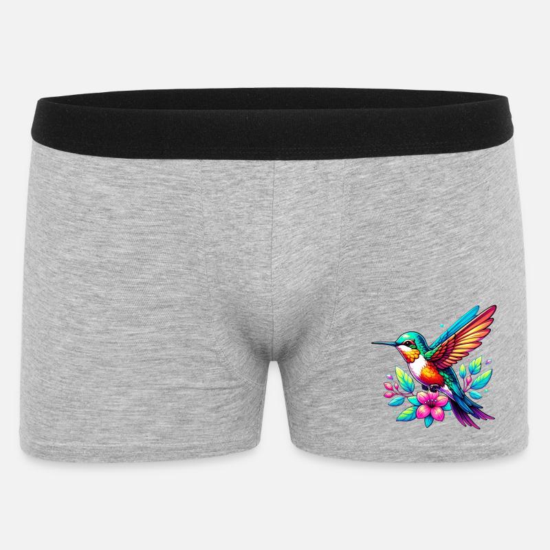 Kolibri - Männer Boxer Shorts - Grau meliert