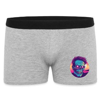 Zombie synthwave 2 - Men's Boxer Shorts - heather grey - Front