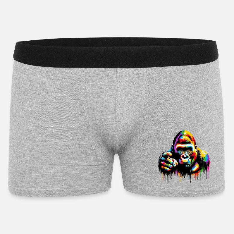 Gorilla - Männer Boxer Shorts - Grau meliert