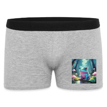 Grenouille dans la forêt de conte de fées - Boxer Homme - gris chiné - Devant