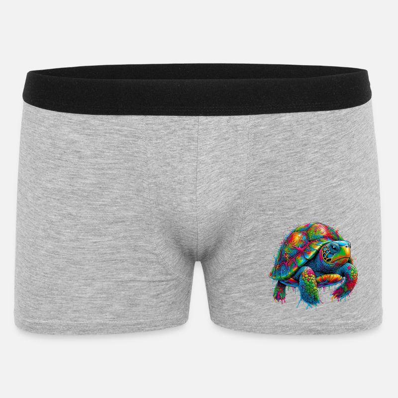 Schildkröte - Männer Boxer Shorts - Grau meliert
