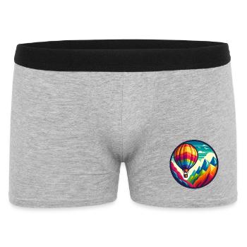 Colorful hot air balloon in the mountains - Men's Boxer Shorts - heather grey - Front
