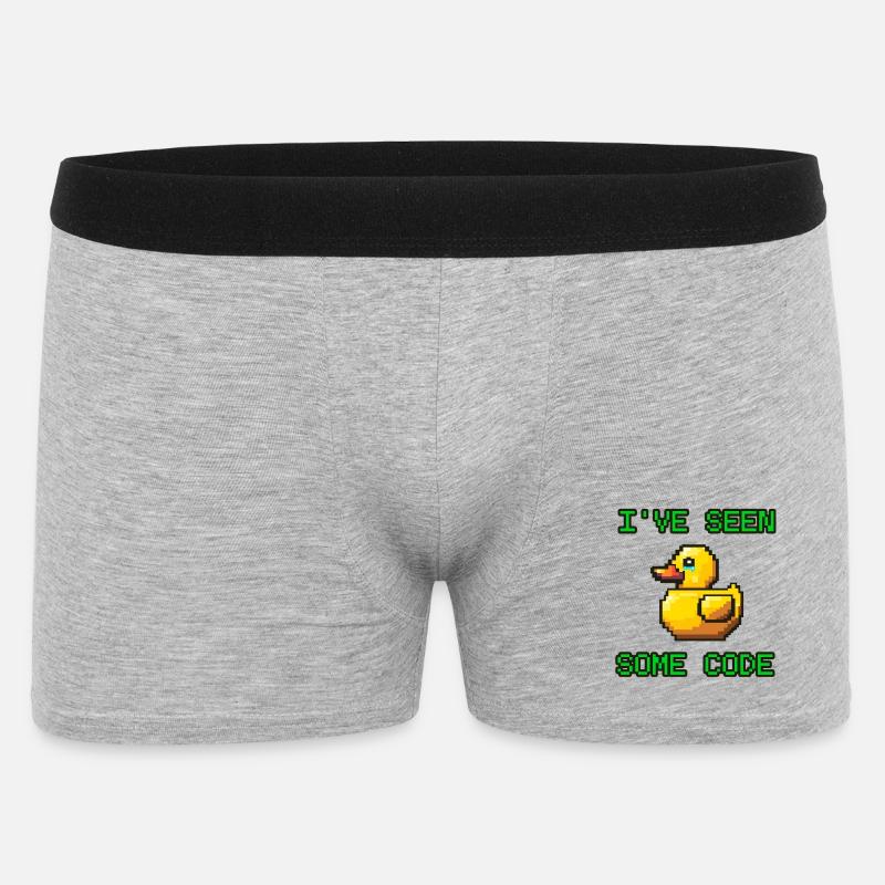 Pixel Duck I’ve Seen Some Code - Men's Boxer Shorts - heather grey