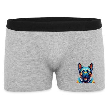 Belge Laekenois Race Chien Dessin Animé Kawaii - Boxer Homme - gris chiné - Devant
