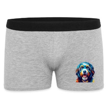 Portuguese Sheepdog Breed Colorful Cartoon Kawaii - Men's Boxer Shorts - heather grey - Front