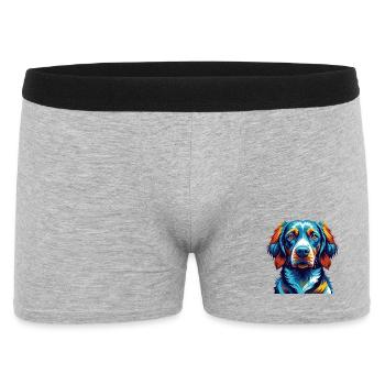Polnische Jagdhunderasse Bunte Karikatur Kawaii - Männer Boxer Shorts - Grau meliert - Vorne