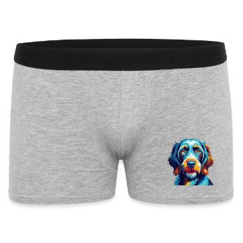 Spinoni Italiani Hunderasse Bunte Karikatur Kawaii - Männer Boxer Shorts - Grau meliert - Vorne