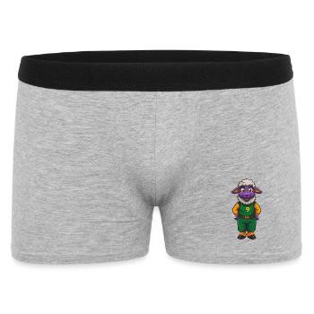 Sheep Funny Kawaii Cartoon Character Clipart - Men's Boxer Shorts - heather grey - Front