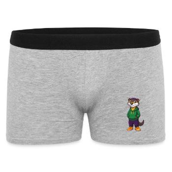 Otter Funny Kawaii Cartoon Character Clipart - Men's Boxer Shorts - heather grey - Front