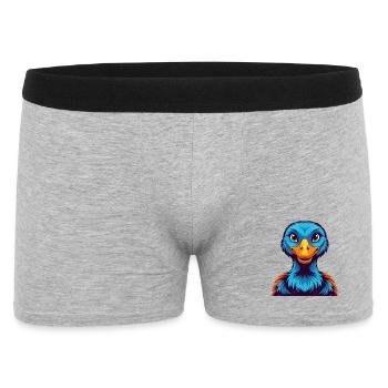 Goose Colorful Kawaii Cartoon Character Clipart - Men's Boxer Shorts - heather grey - Front