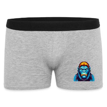 Gorille coloré Kawaii Dessin animé Personnage Clipart - Boxer Homme - gris chiné - Devant