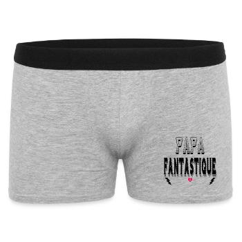 Papa Fantastique - Boxer Homme - gris chiné - Devant