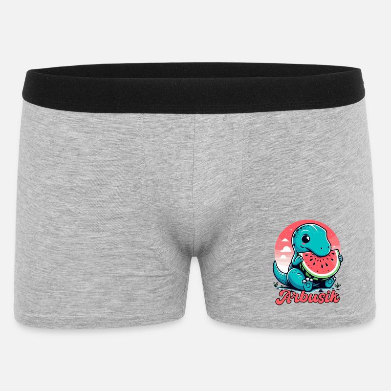 Mignon T-Rex Pastèque Arbusik Cadeau - Boxer Homme - gris chiné