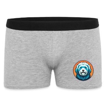 Havanese Dog Cute Kawaii Cartoon Animal Pet Logo - Men's Boxer Shorts - heather grey - Front