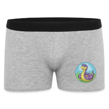 Anaconda mignon Kawaii dessin animé Clipart Animal de compagnie - Boxer Homme - gris chiné - Devant