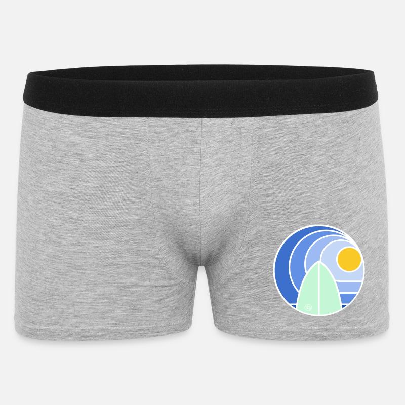 Surf Sundowner II (white) - Männer Boxer Shorts - Grau meliert